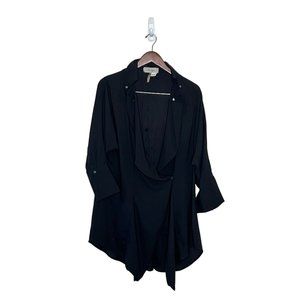 Max Azria waterfall front lightweight three quarter sleeve shacket sample size M